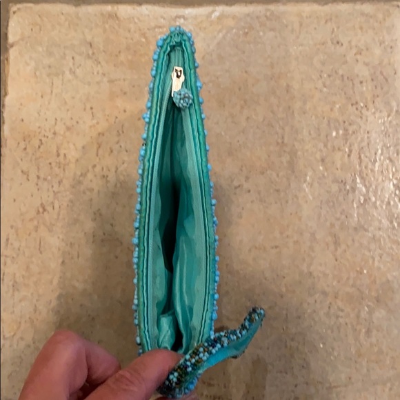 Beaded Turquoise Wristlet - Picture 2 of 3
